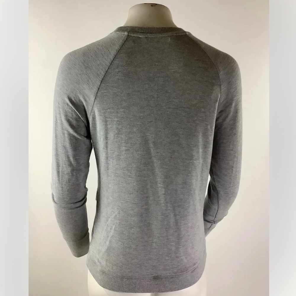 Athleta Sz S Criss Cross Sweatshirt In Gray Modal Spandex Casual Pullover Top - Picture 6 of 8